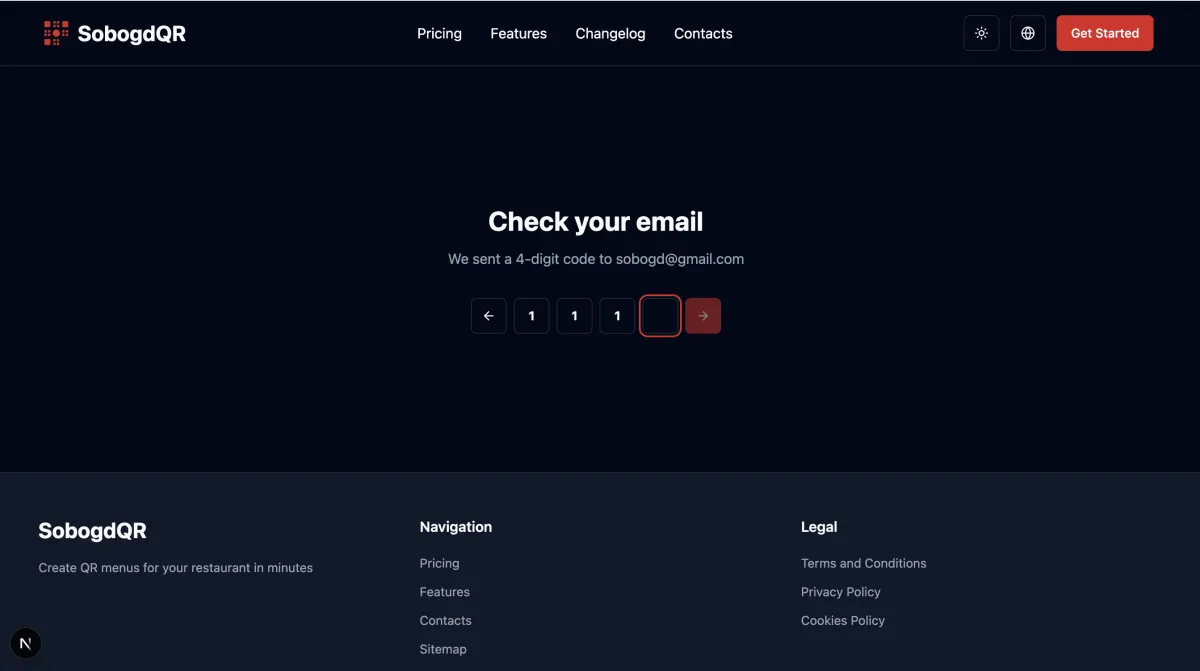 OTP verification step of IQ Rest authentication
